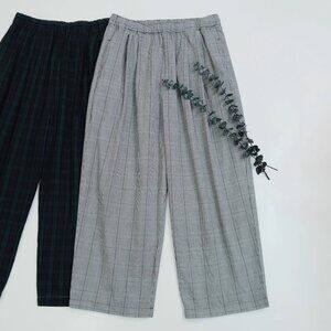 Japanese Brand "Bliss Bunch" Checkered Linen Pants - One Size - NWOT